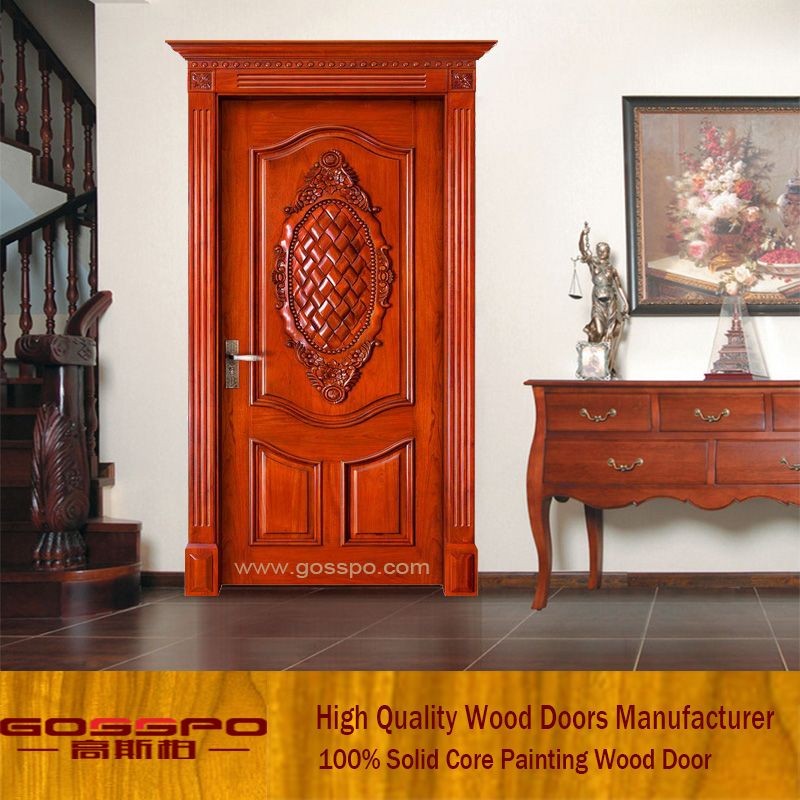 Solid Wood Door Interior Solid Wooden Room Door (GSP2-002)